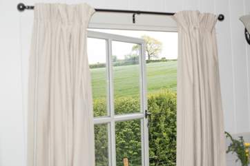 There are gorgeous countryside views from every window.