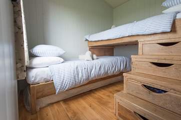 This is bedroom two made up as two single beds.