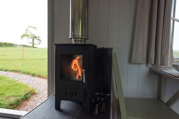 The cosy wood-burner is perfect for those out-of-season breaks.