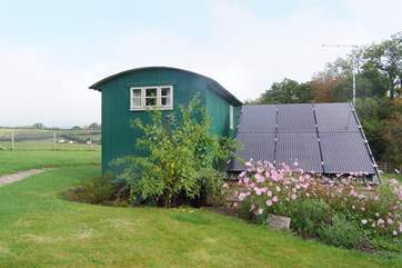 The beautiful setting for the hut, in its own totally enclosed garden.