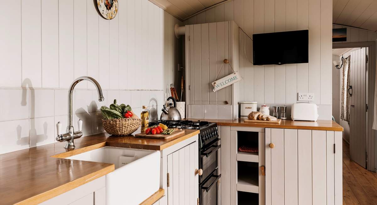 The gorgeous kitchen is superbly equipped with everything you'll need to rustle up a delicious family feast.