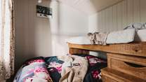 The cosy second bedroom (please note the top bunk is only suitable for children under 10 years, but the bottom bunk can be used by both adults and children). 