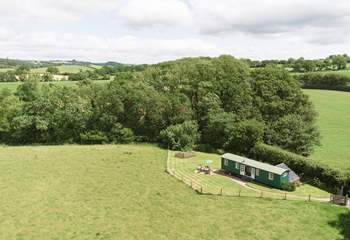 Total seclusion, with breathtaking views across rural green pastures and gentle rolling hills.