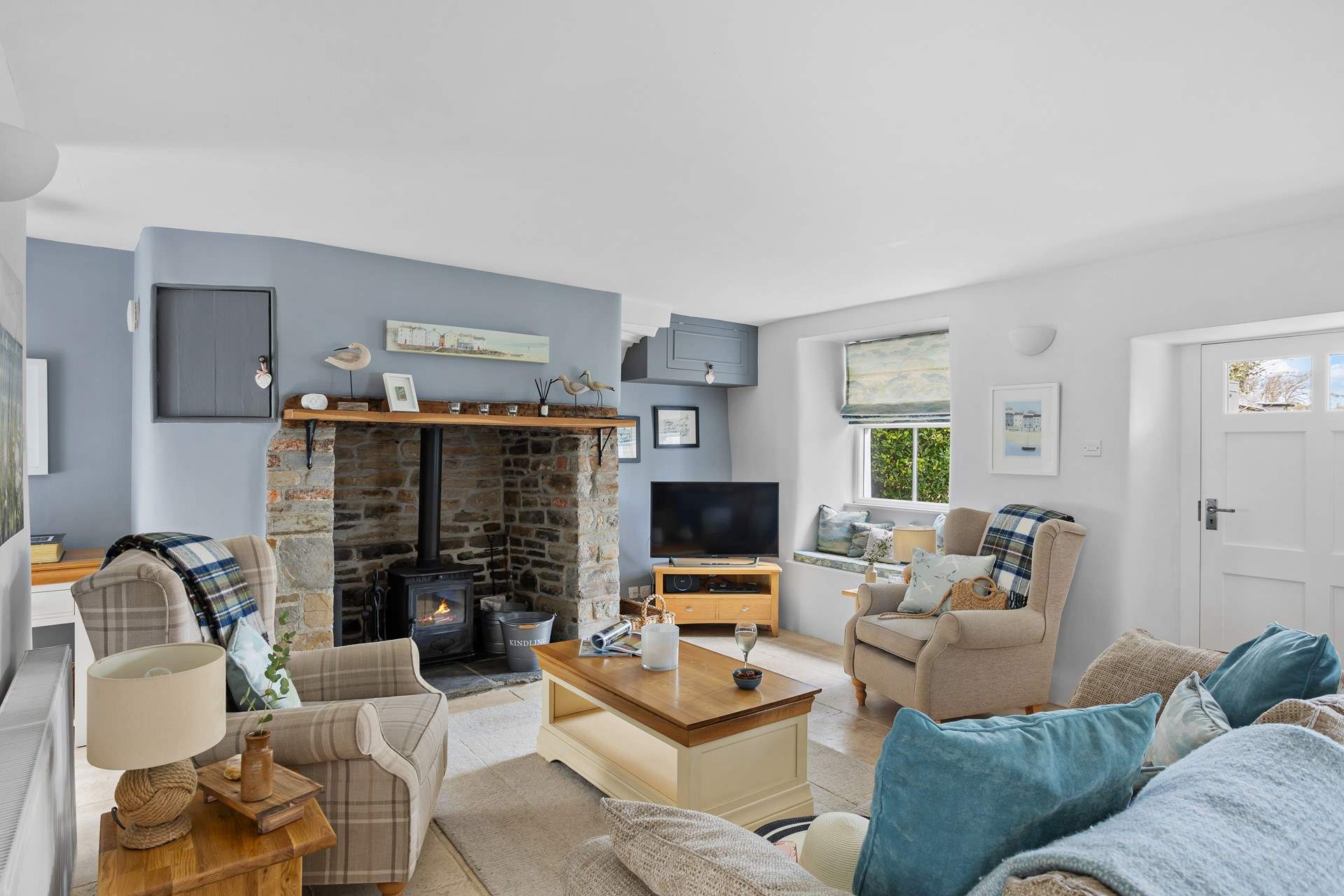 The perfect place to relax on the comfy sofa.