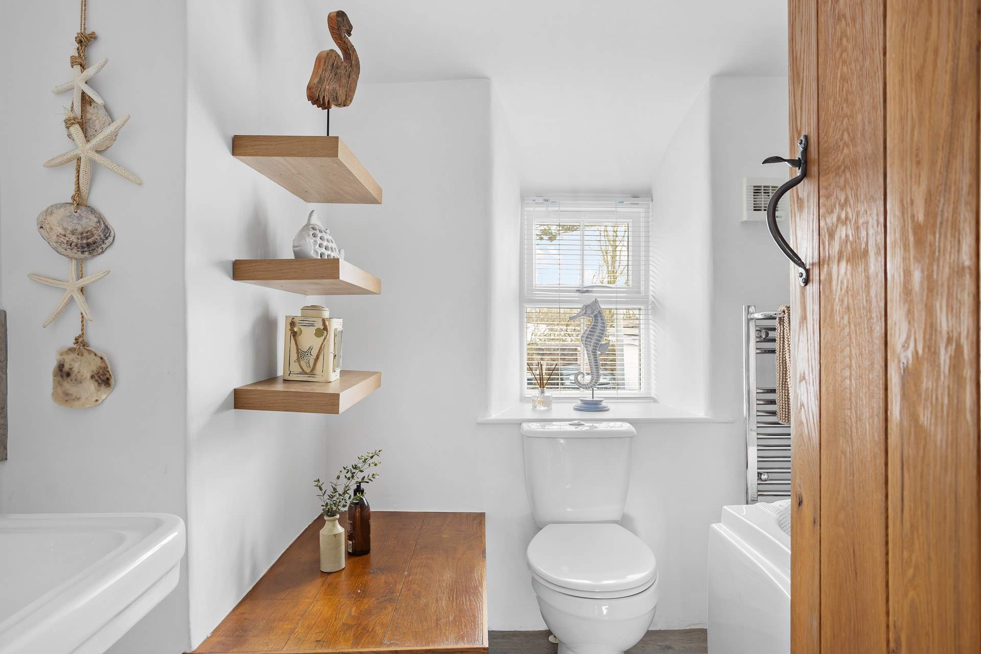 Enjoy garden views and blue skies as the dawn breaks.