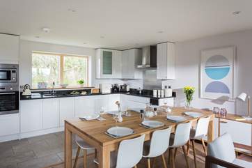 The fabulous kitchen is very well-equipped for all of your catering needs.