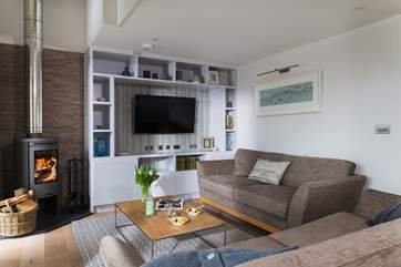 The comfortable sofas in the sitting room.