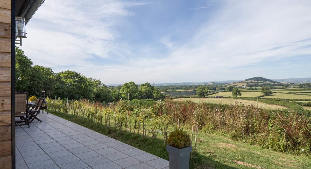 Looking west from the patio.