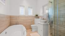 This is the en suite bathroom for bedroom 3 on the first floor.