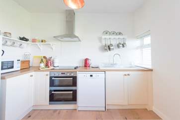 The modern kitchen-area.