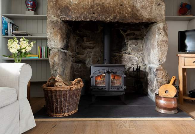 After a blustery day on the coast, snuggle up in front of the toasty wood burner. 