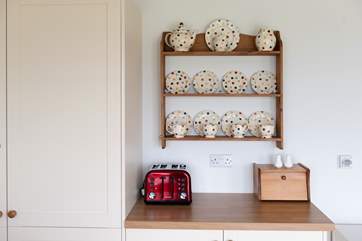 The cottage is full of character.