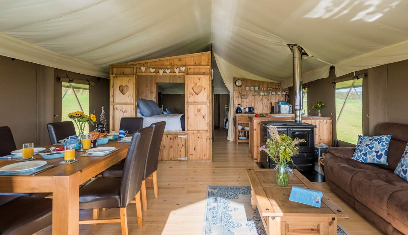 We love the open-plan living space! 