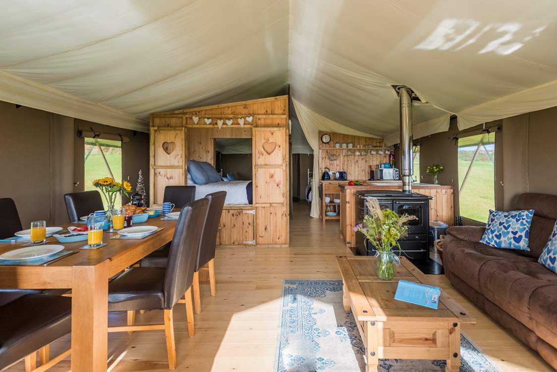 We love the open-plan living space!