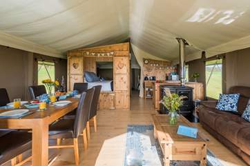We love the open-plan living space!