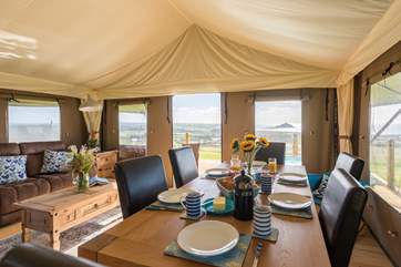 From inside and outside, the views are just beautiful and include the majestic St Michaels Mount.