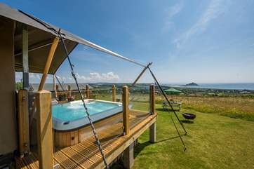 Best admired from the bubbly hot tub!