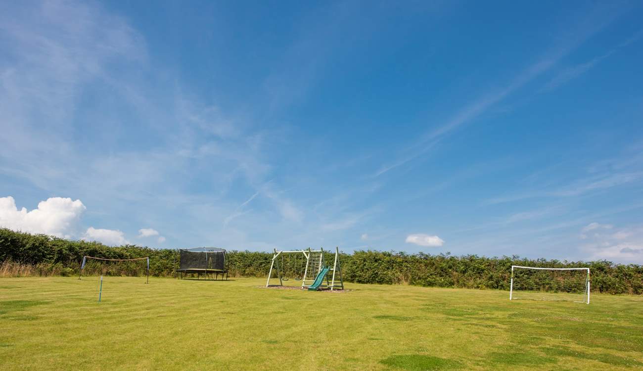 Children will love the play-area at the back of the meadow.