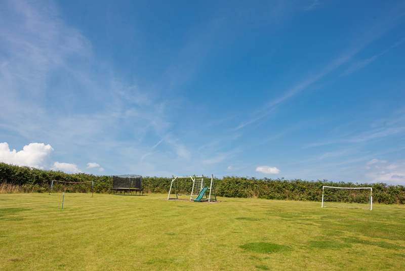Children will love the play-area at the back of the meadow.