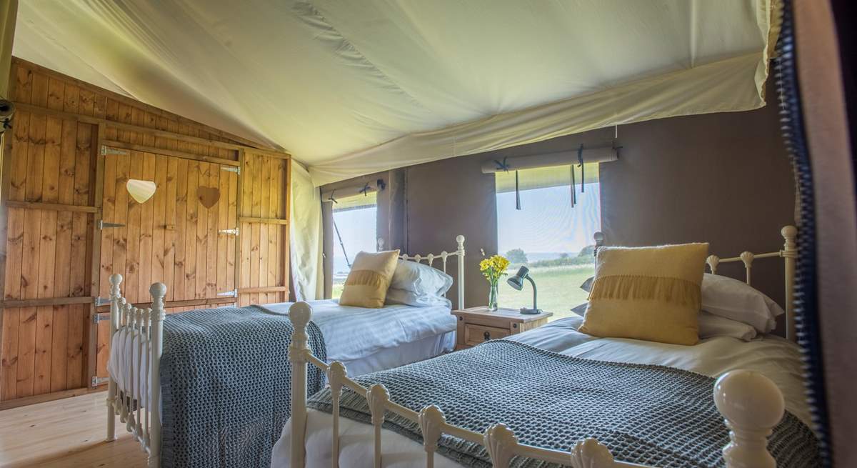 Looking towards the double cabin bed from the twin bedroom.