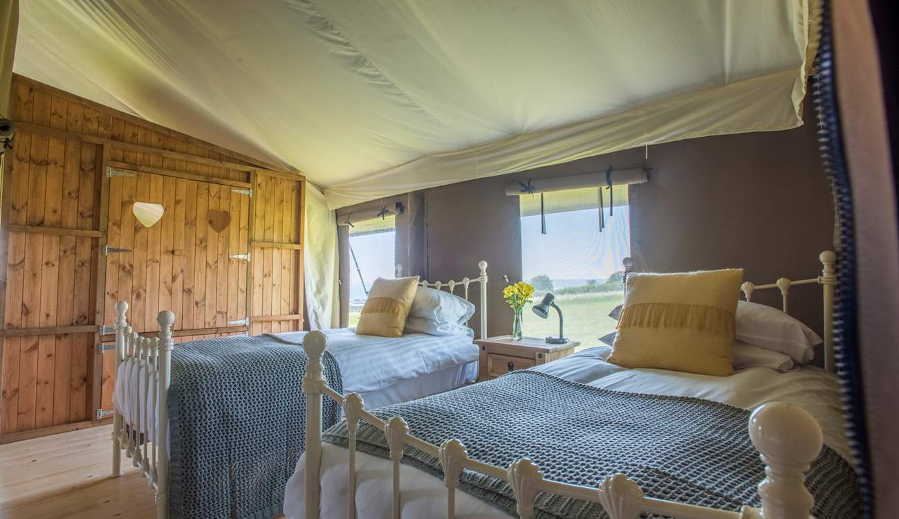 Looking towards the double cabin bed from the twin bedroom.