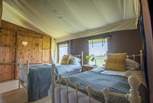 Looking towards the double cabin bed from the twin bedroom.