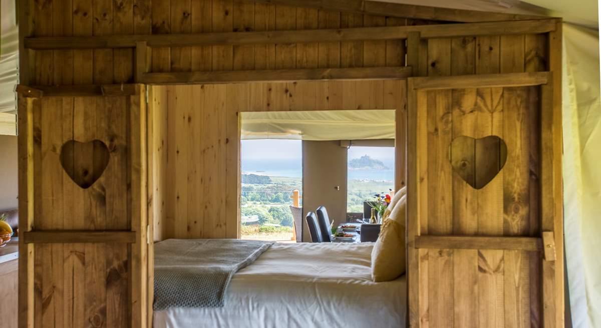 There is even a view of St Michaels Mount from the cabin bed!