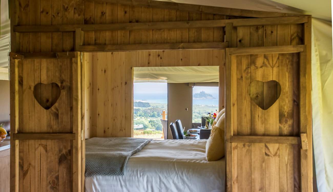 There is even a view of St Michaels Mount from the cabin bed!