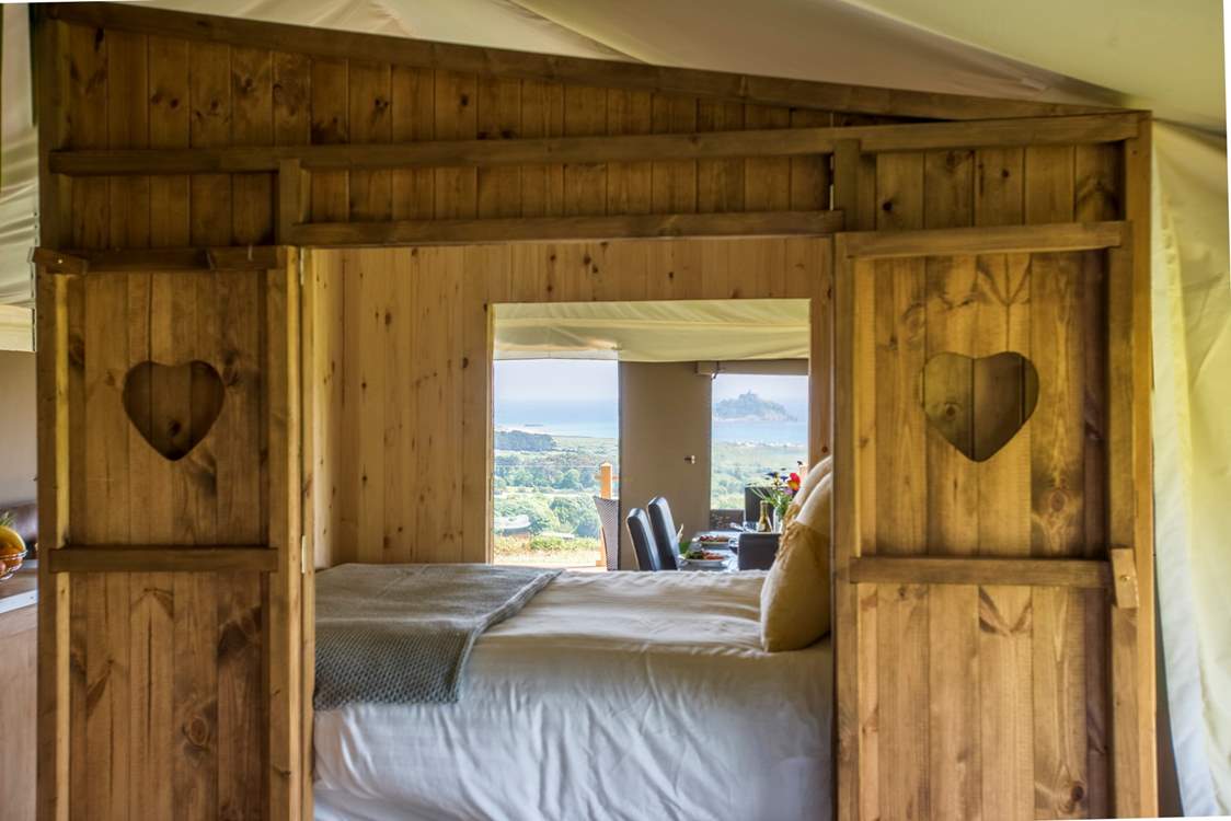 There is even a view of St Michaels Mount from the cabin bed!