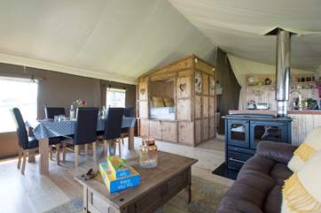 The open plan living-area.
