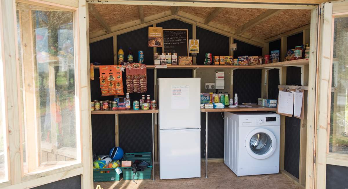 There is a handy honesty-shop on site, complete with washing machine.