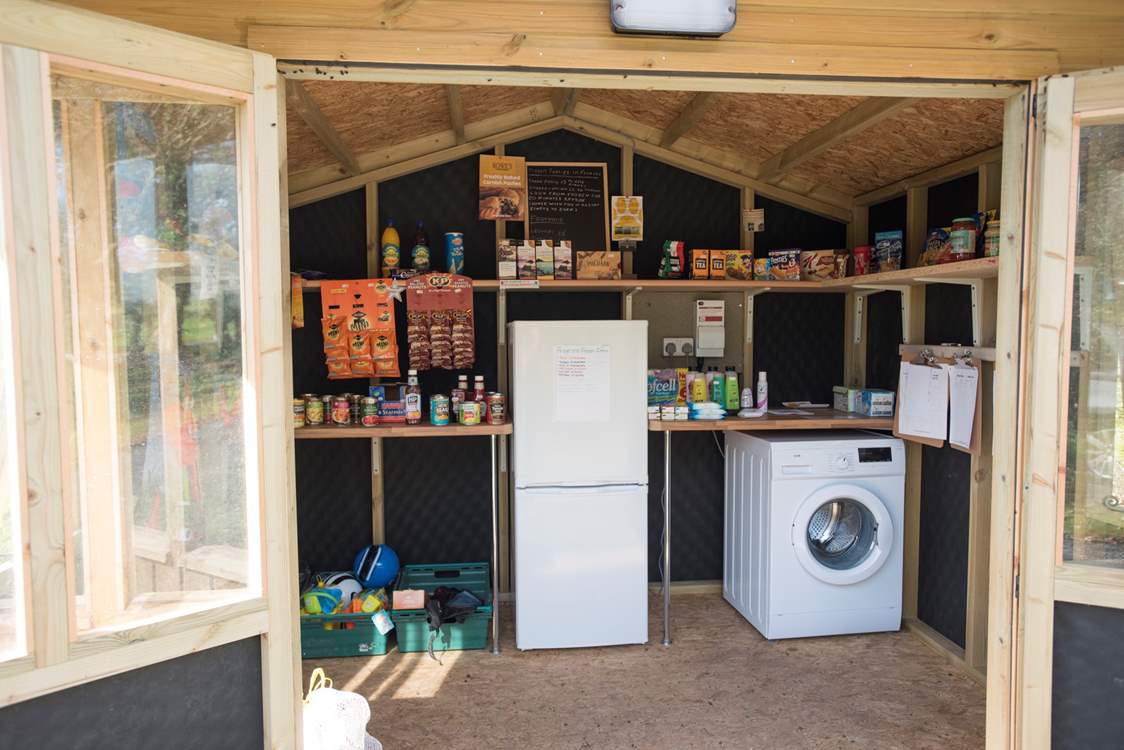 There is a handy honesty-shop on site, complete with washing machine.