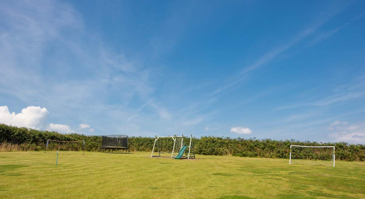 Children will love the play-area at the back of the meadow.