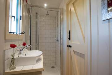 With a good-sized shower.