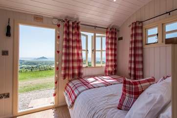 The view can even be enjoyed from the king-size bed!