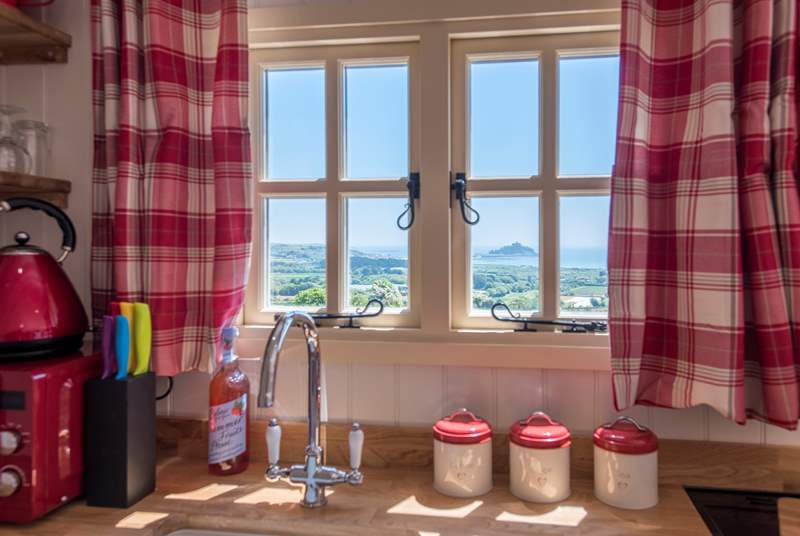 The best washing-up view we've ever witnessed! 