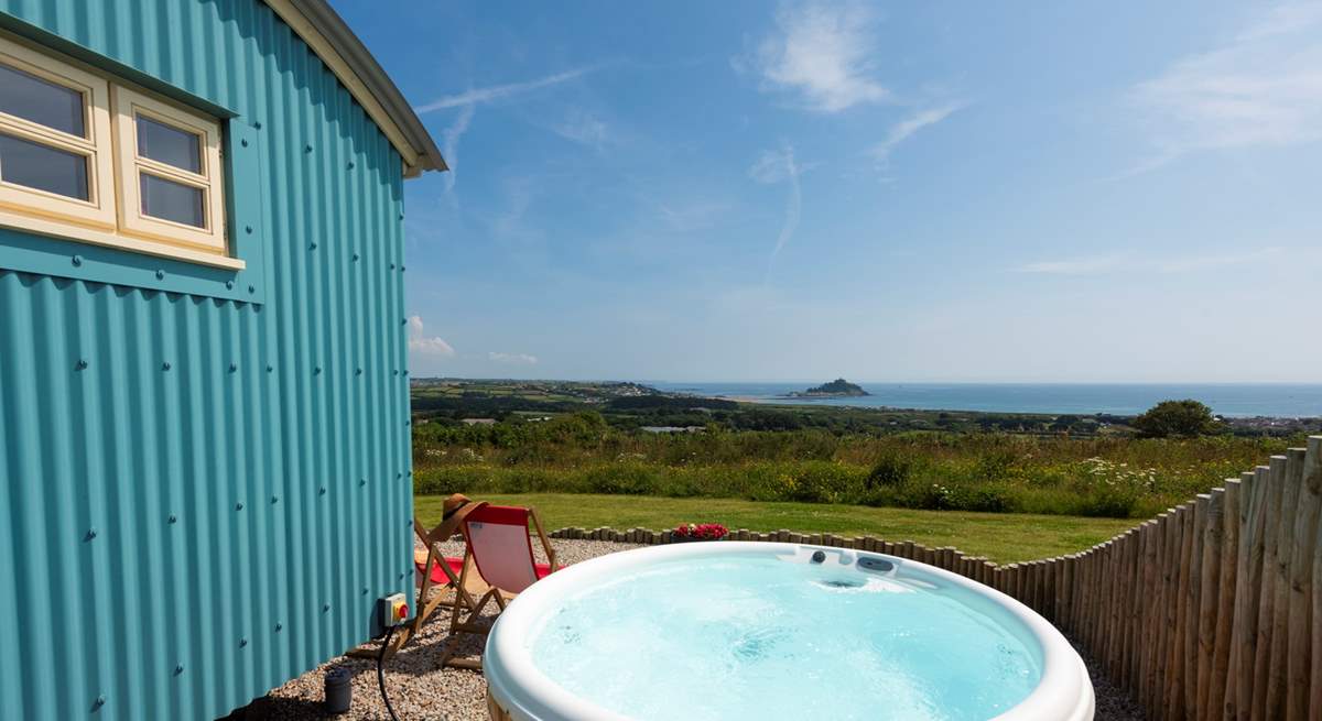 Not only the amazing view but your very own hot tub too.