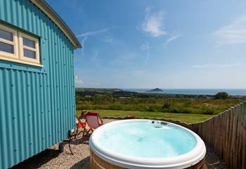 Not only the amazing view but your very own hot tub too.