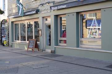 The River Cottage Canteen and Deli are in the nearby town of Axminster.