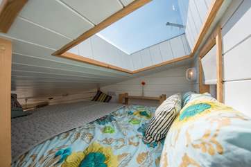 The ceiling hatch is perfect for star-gazing, although a blackout blind will prevent the mornings being too early!