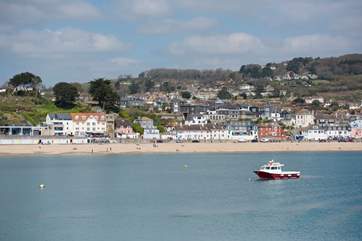 Bustling Lyme Regis.