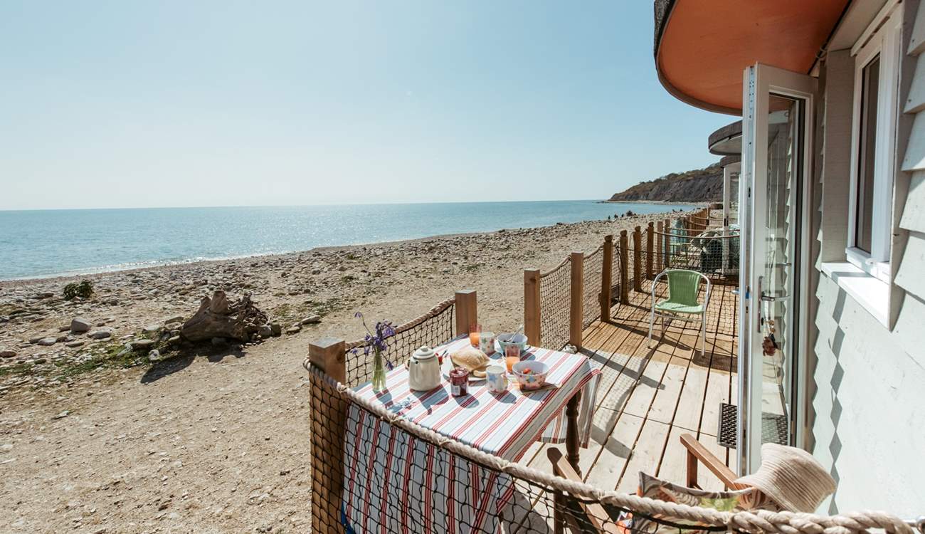 After an early morning swim, soak up the sunshine from the deck. 