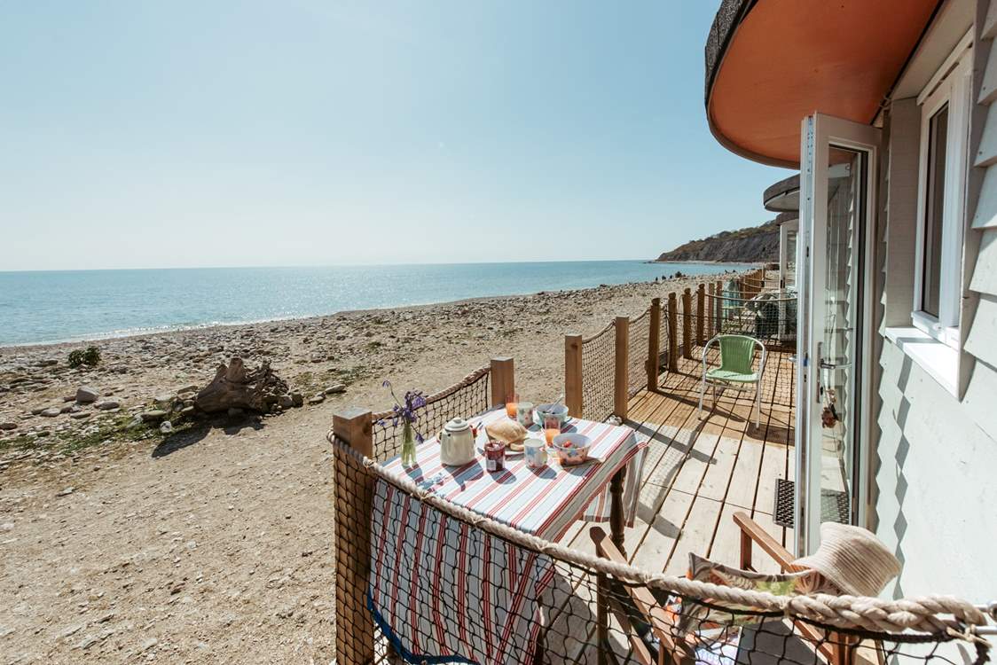 After an early morning swim, soak up the sunshine from the deck.