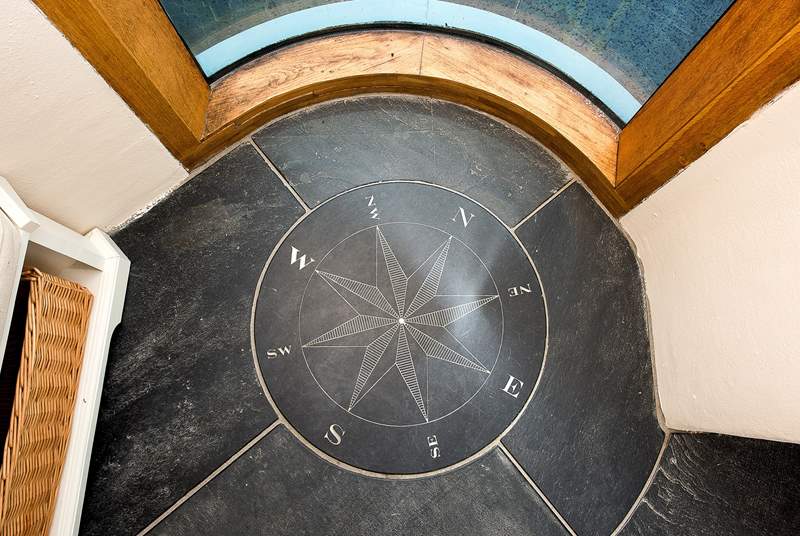 Where shall we go today? The compass in the entrance hall will ensure you set off in the right direction!
