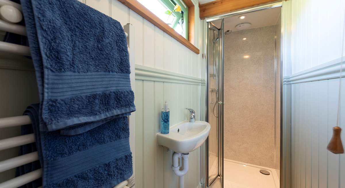 The en suite shower-room has everything you need for freshening up. 