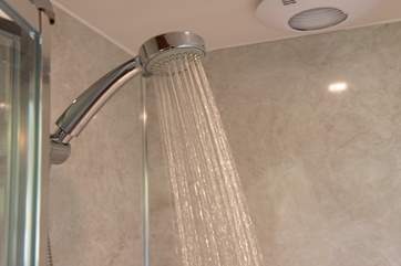 Complete with hot shower.