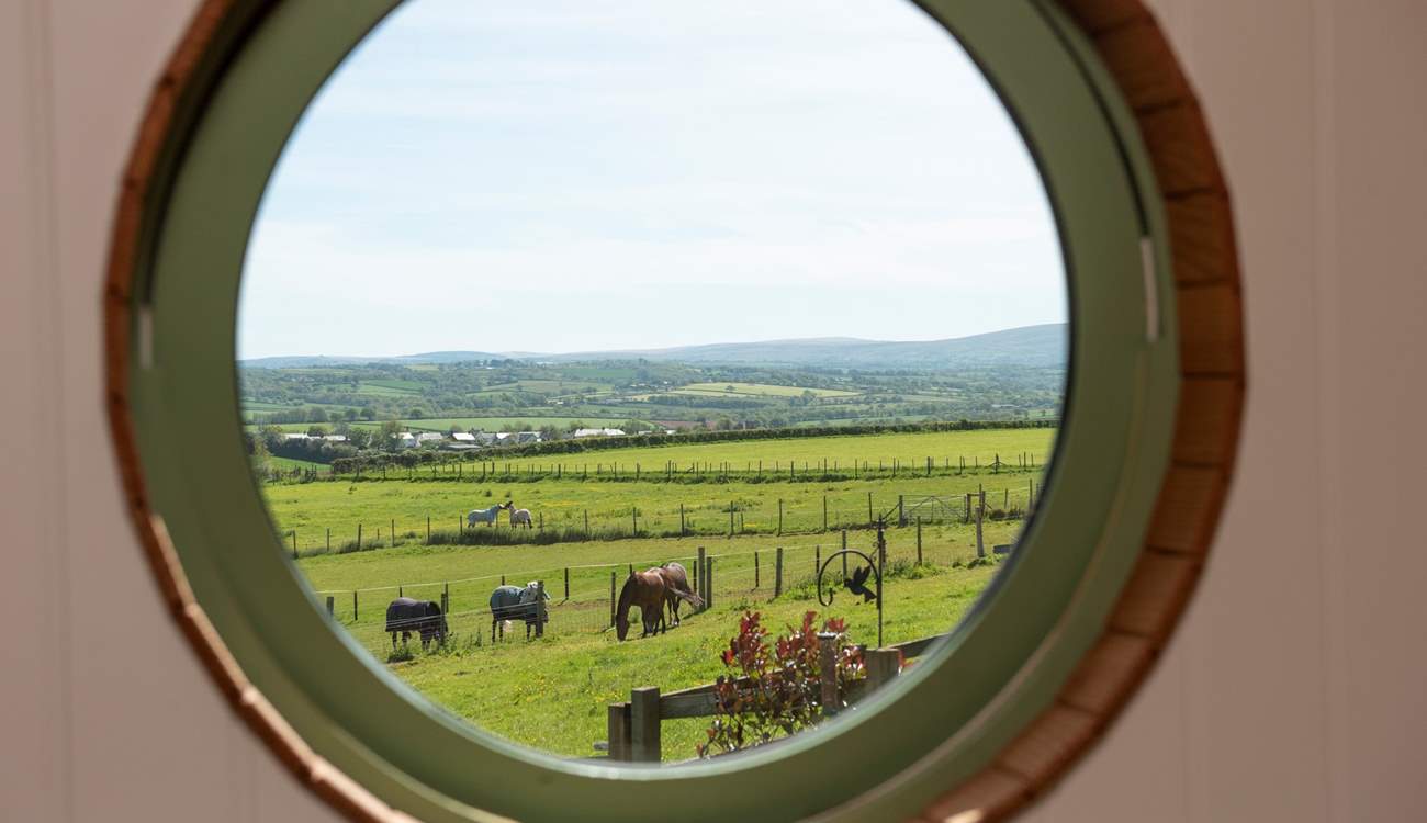 You can even admire the views out to Dartmoor through the porthole window, just gorgeous! 