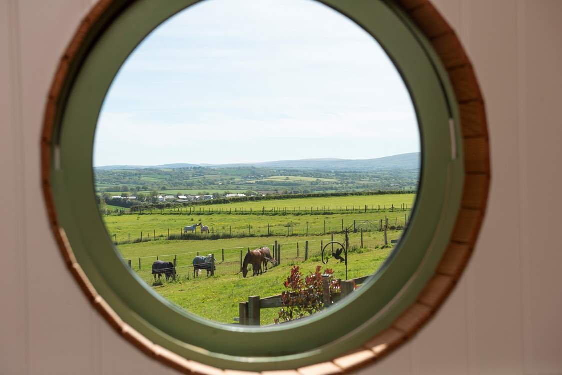 You can even admire the views out to Dartmoor through the porthole window, just gorgeous!