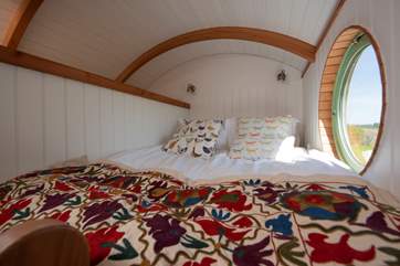 Colourful linens add to the character.