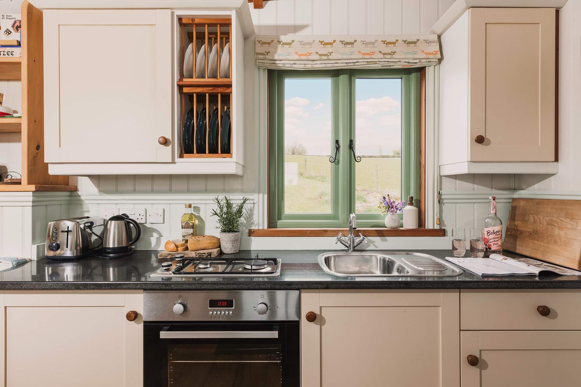 The kitchen has everything you need for your culinary creations, as well as another beautiful view.